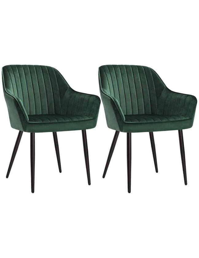 Söögitoa toolid 2tk 63 x 60 x 85 cm roheline