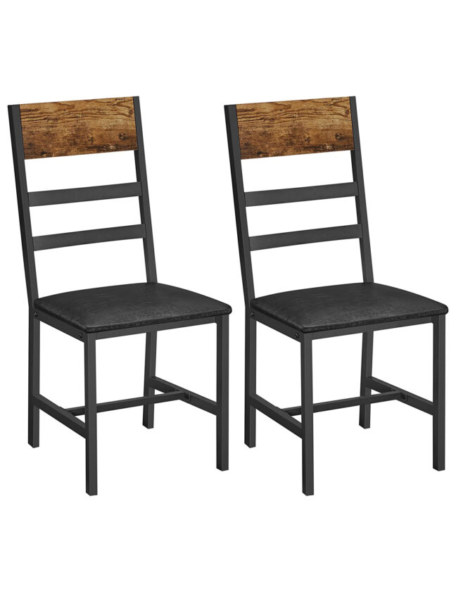 Söögitoa toolid seljatoega 2tk pruun must