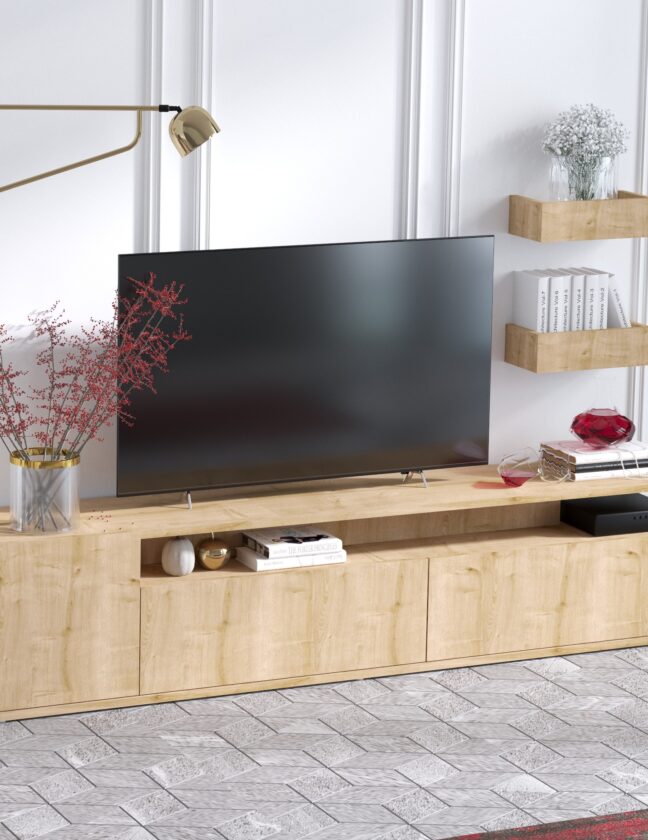 TV alus 180 x 45 x 35 cm helepruun