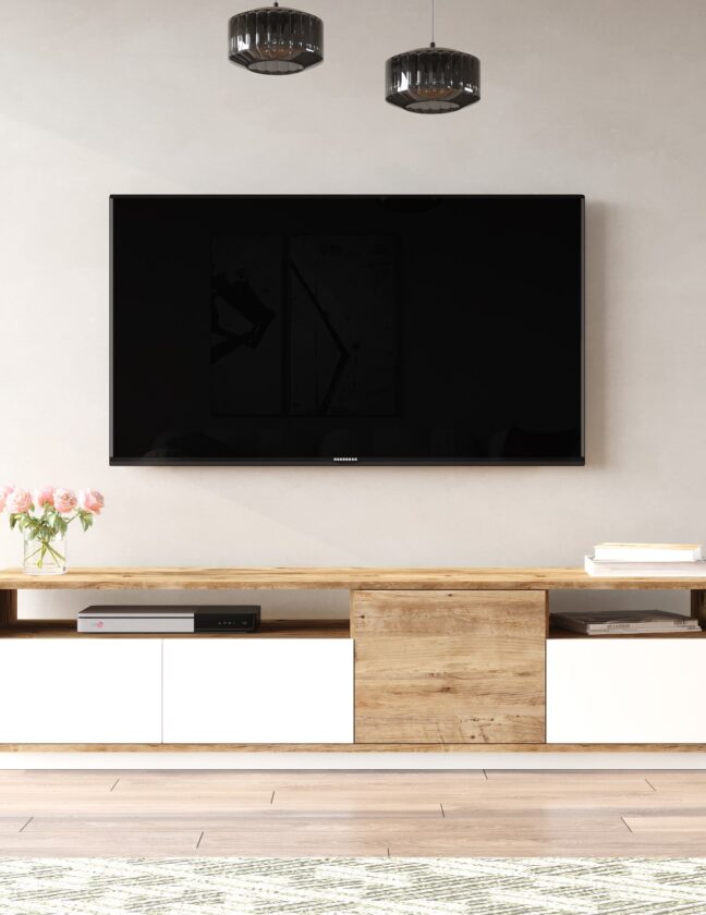 TV alus valge 180x45x45 cm