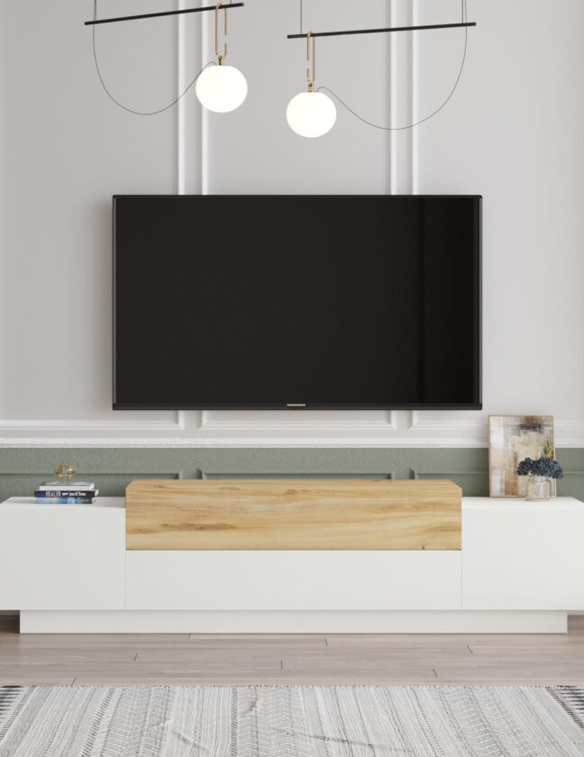 TV alus valge 160 x 39 x 37 cm