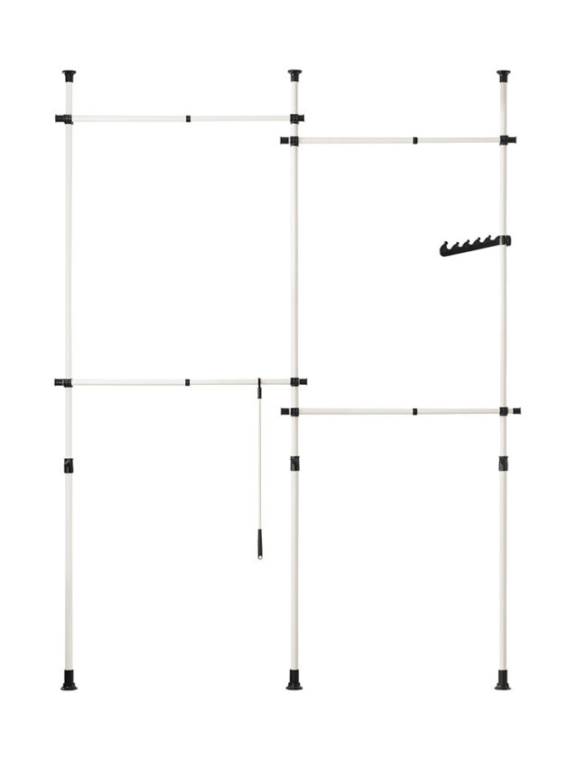 Garderoobisüsteem 40 kg valge